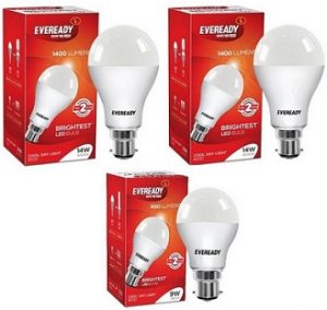 Eveready Base B22 (14W x 2) & 9W LED Bulbs for Rs.559 – Amazon