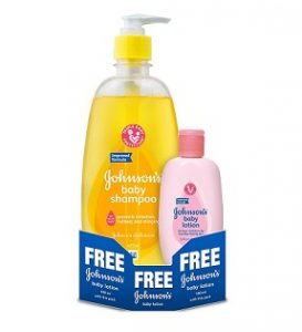 Johnson’s Baby Shampoo (475ml) with Free Baby Lotion (100ml) worth Rs.410 for Rs.255 – Amazon