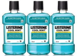 Listerine Cool Mint Mouthwash (250ml x3)