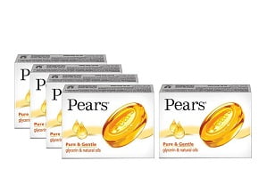 Pears Pure and Gentle Bathing Bar 125g x5