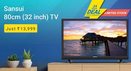 Sansui 80cm (32 inch) HD Ready LED Smart TV for Rs.9990 – Amazon