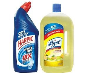 Harpic Toilet Original Cleaner – 1 L with Lizol Floor Cleaner – 975 ml worth Rs.347 for Rs.318 @ Amazon