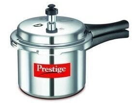Prestige Popular Plus Induction Base Aluminium Pressure Cooker, 5 Litres