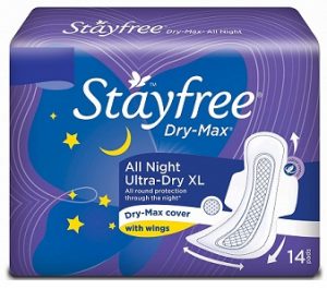 Stayfree Dry Max All Night Ultra Dry Napkins – 14 Pads (Extra Large) worth Rs.175 for Rs.113 – Amazon