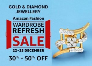 Gold & Diamond Jewellery – Flat 30% – 50% off + Extra Cashback offer @ Amazon