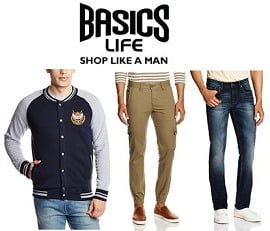 Basicslife Men’s Clothing – Minimum 50% Off @ Amazon