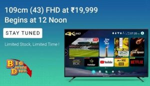 CloudWalker 109cm (43 inch) Full HD LED TV  (43AF) for Rs.19,999 – Flipkart