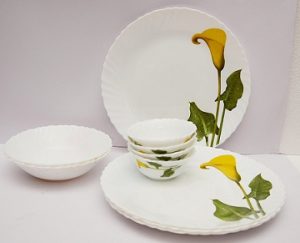 LaOpala Amber Lily Dinner Set 27 Pieces