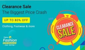 Flipkart Clearance Sale: Up to 80% off on Clothing, Footwear & Fashion Accessories