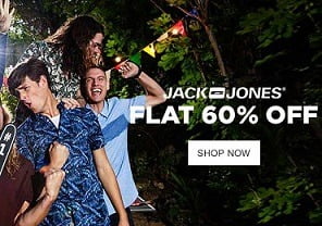 JACK & JONES Men’s Clothing – Flat 60% Off @ Flipkart