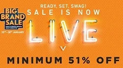Myntra Big Brand Sale on Fashion Styles – Minimum 51% off +10% Cashback with SBI Cards (Sales Starts 25th Jan – 28th Jan)