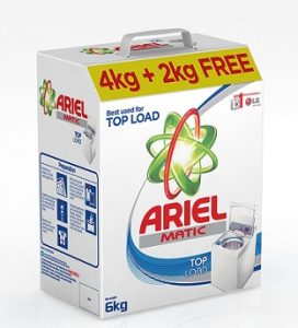 Ariel Matic Top Load Detergent Washing Powder 6 kg for Rs.1196 @ Amazon