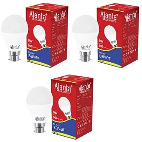 Ajanta Base B22 12-Watt LED Bulb (Pack of 3, White)