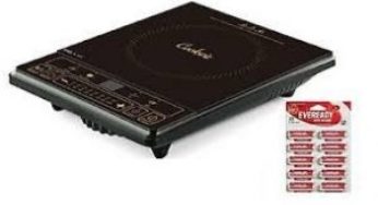 Eveready IC101 1600-Watt Induction Cooker with 10 FREE Batteries for Rs.1592 – Amazon