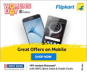 Fantastic Deals on Mobiles Phone + Extra 10% off with HDFC Cards @ Flipkart (Valid for Today Only)