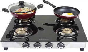 Wonderchef Energy, Stainless Steel Manual Gas Stove (4 Burners) for Rs.4999 – Amazon