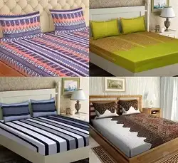 Ahmedabad Cotton Double Bedsheet - Buy 1 Get 2 FREE