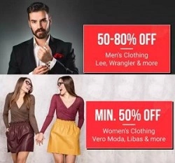 Men & Women Clothing - Flat 50% to 80% off