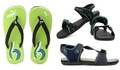 Sandals & Floaters (Puma, Fila, Adidas) 30% - 60% off