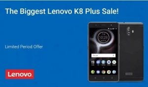 Lenovo K8 Plus (3 GB, 32 GB) for Rs.7,999  – Flipkart (Limited Period Deal)