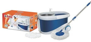 Gala Jet Spin mop with stainless steel wringer, jumbo wheels and 2 refills
