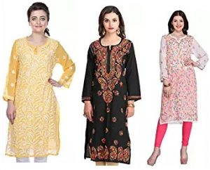 Hand Embroidered Lucknow Chikan Kurta under Rs.999