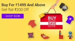 Home & Kitchen, Clothing, Footwear – Buy for Rs.1499 or more – Get Rs.200 Extra Off @ Flipkart