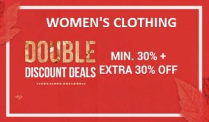 Women’s Clothing: Minimum 30% off + Extra 30% off @ Flipkart