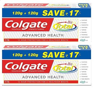 Colgate Total Advance Health Toothpaste (240 g x 2) worth Rs.308 for Rs.194 – Amazon