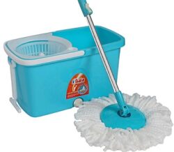 Gala Plastic Popular Spin Mop With Easy Wheels, Long handle, Microfibre Refill for Rs.949 @ Amazon