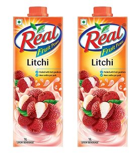 Real Fruit Power Litchi 1L (Pack of 2)