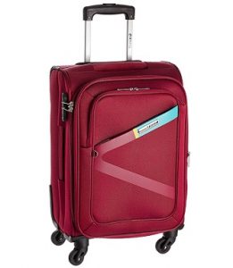 Safari Polyester 54.5 cms Red Softsided Carry-On