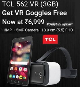 TCL 562 VR (Dark Grey, 32 GB)  (3 GB RAM) with FREE VT Goggles for Rs.6,999 @ Flipkart