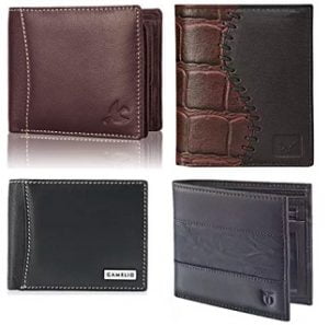 Top Brand Mens Genuine Leather Wallet under Rs.399 - Flat 50% - 85% off
