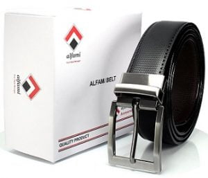 Alfami Men’s PU Leather Reversible Belt, Black Brown colour, Formal Casual, Free Size up to 44 for Rs.297 – Amazon