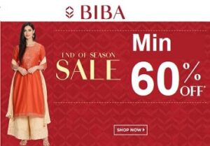 BIBA – Minimum 60% off on Women’s BIBA Ethnic Wear @ Flipkart