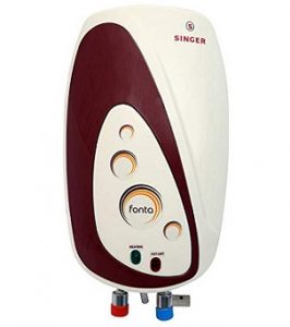 Singer Fonta Instant Water heater with 3 Ltr Capacity for Rs.2349 – Amazon (Limited Period Deal)
