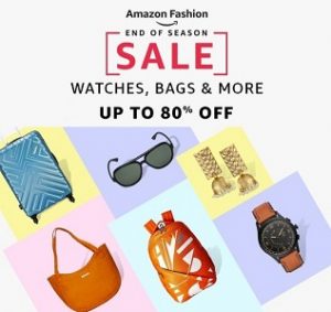 Up to 80% off on Watches, Jewellery, Luggage and Handbags under Amazon Fashion Accessories EOSS