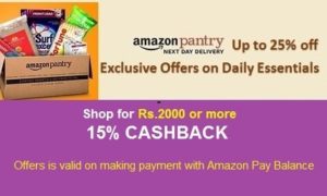 Amazon Fresh – Up to 60% Off on Groceries+ 15% Back on order above Rs.2000