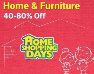 Flipkart Home Shopping Days: Flat 40% – 80% off on Home & Furniture (Valid till 17th March)
