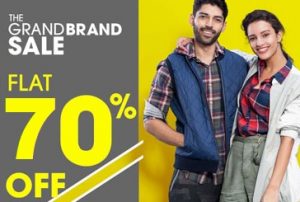 Flat 70% Off on Top Brands Clothing (Arrow, Aeropostale, True Blue & more)