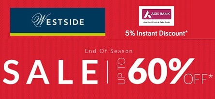 Westside Clothing online -upto 70% off @ TATACLIQ
