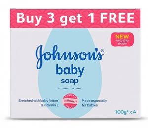Johnson’s Baby Soap (100g x 4) worth Rs.165 for Rs.83 – Amazon