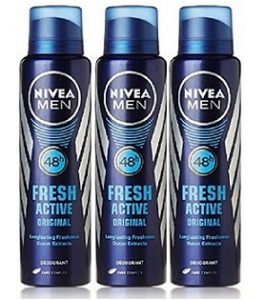 Nivea Fresh Active Deodorant (150ml X3)