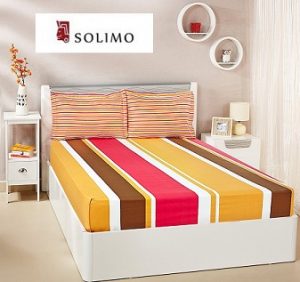 Solimo Cotton Double Bedsheets with Pillow Cover – Minimum 50% off – Amazon