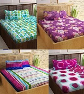 Story@Home 120 TC Cotton Double Bed Sheet with 2 Pillow Covers for Rs.299 – Amazon