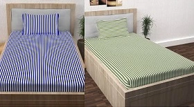 Story@Home Single Bedsheet with 1 Pillow Cover – 100% Cotton Spark Series, 208 TC for Rs.449 – Amazon