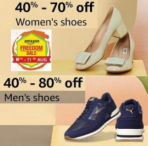 Amazon Freedom Sale on Mens & Womens Shoes