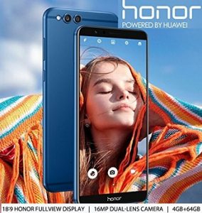 Honor 7X Mobile (4GB RAM + 32 GB Memory) for Rs.9,999 – Amazon