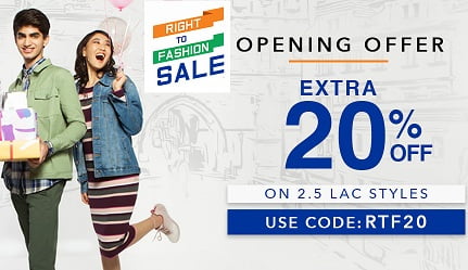 Myntra Right to Fashion Sale Opening Offer: Get Extra 20% off on Fashion Styles